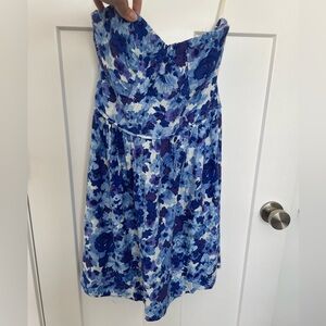Shoshanna blue abstract floral mini dress - Sz 10
